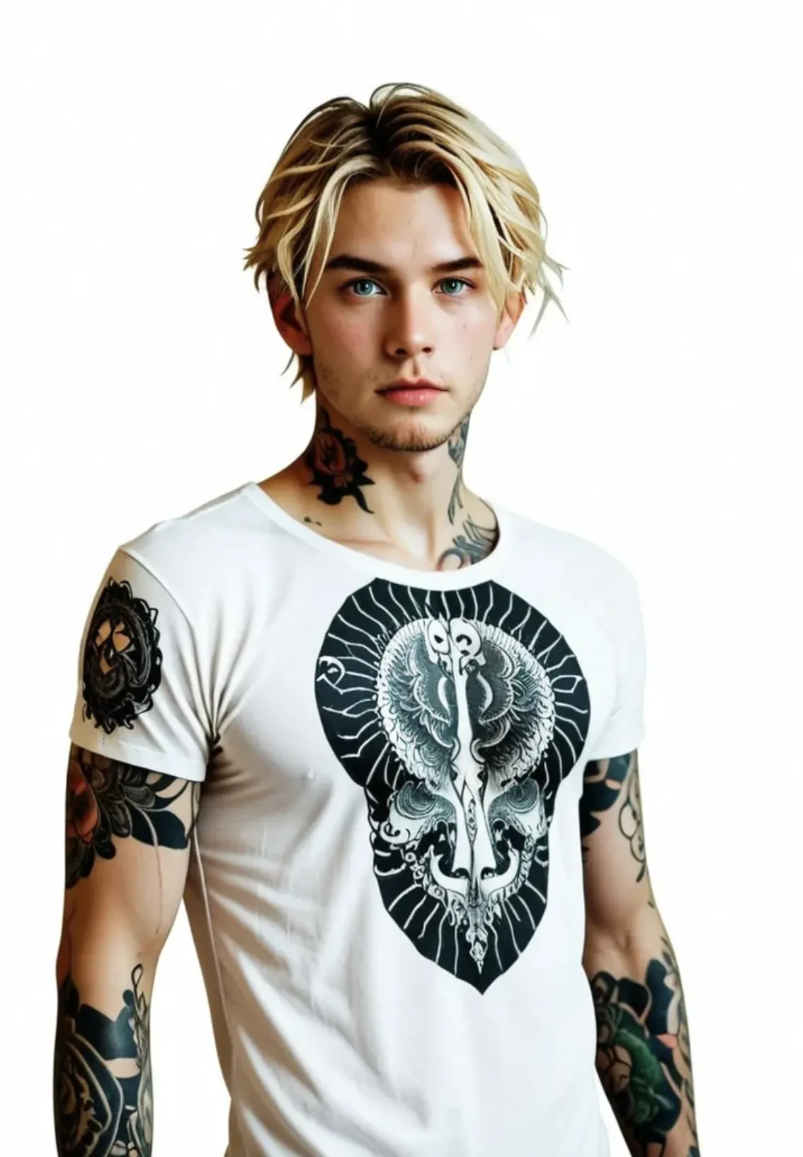 Blond alternative gay AI character